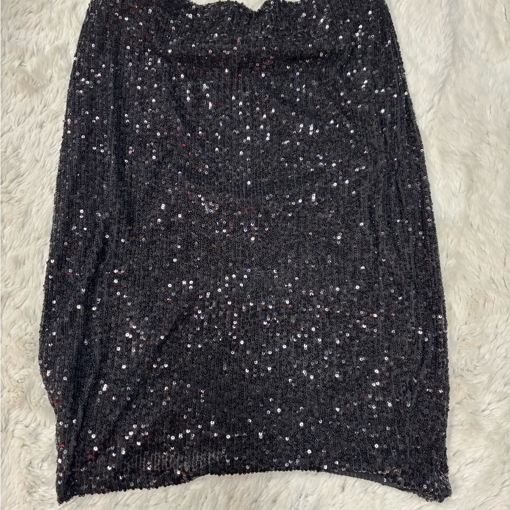 Cable & Gauge Black Sequin Pencil Skirt - Picture 5 of 5